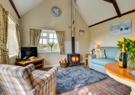 The living area at Jingles at Penrose Burden, St Breward