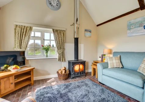 The living area at Jingles at Penrose Burden, St Breward