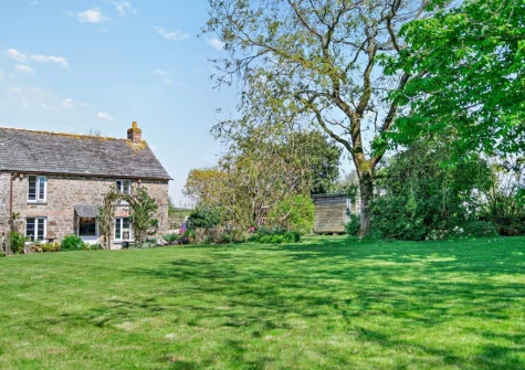 The large enclosed private garden at Jobes Cottage, Chapel Amble