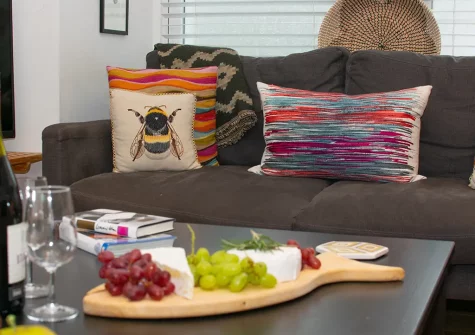 The living area at Joy House, Padstow