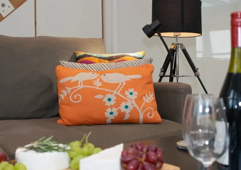 The living area at Joy House, Padstow