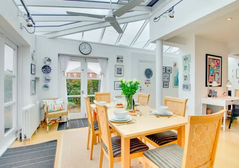 The dining area at Joy House, Padstow
