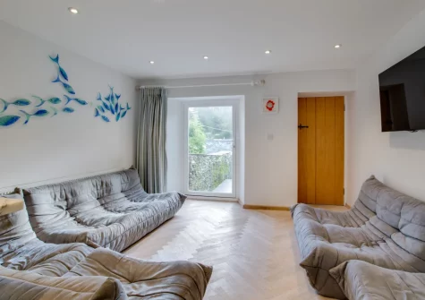 The living room at Jwala, Padstow