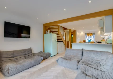 The living room at Jwala, Padstow