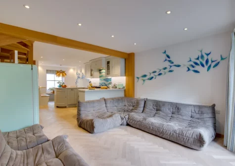 The living room at Jwala, Padstow