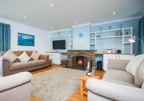 The living room at Kalundu, Constantine Bay