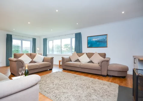 The living room at Kalundu, Constantine Bay