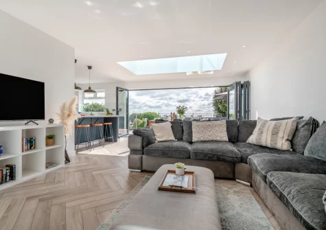 The living area at Kaolin House, St Austell