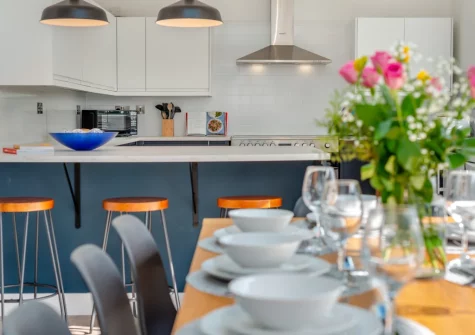 The kitchen & dining area at Kaolin House, St Austell