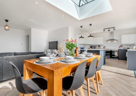 The dining area at Kaolin House, St Austell
