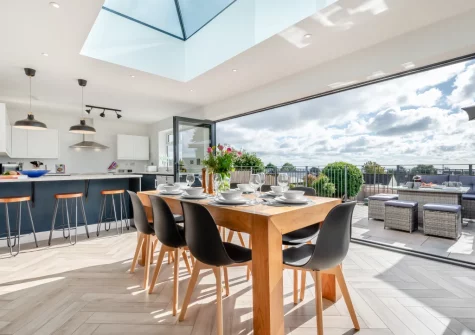 The dining area at Kaolin House, St Austell