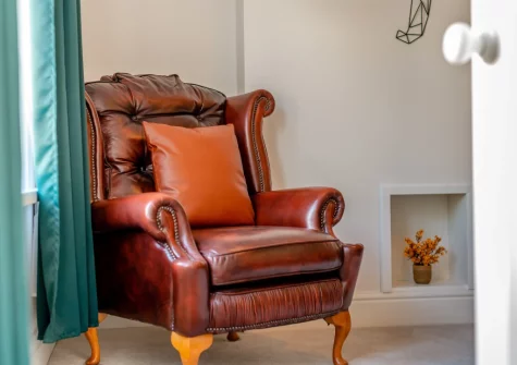 The cozy snug at Kaolin House, St Austell