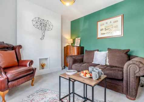 The cozy snug at Kaolin House, St Austell