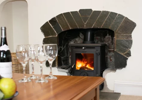 The living room at Karenza, Fowey