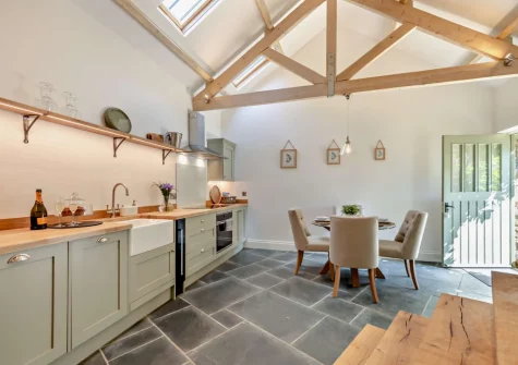 The kitchen at Kelly Mill Cottage, Lifton
