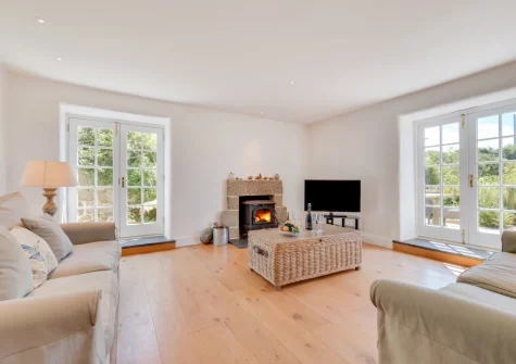 The living room at Kemyel Mill, Lamorna