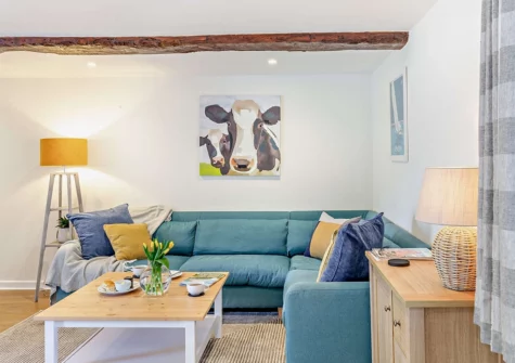 The living area at Kenniford Cider Steps, Clyst St George