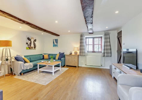 The living area at Kenniford Cider Steps, Clyst St George