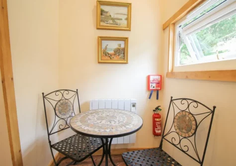 The open-plan dining area at Kessenyans Studio, Goonhavern