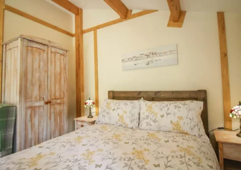 The open-plan sleeping area at Kessenyans Studio, Goonhavern