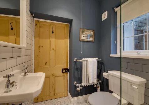 The shower room at Killas Cottage, Fowey