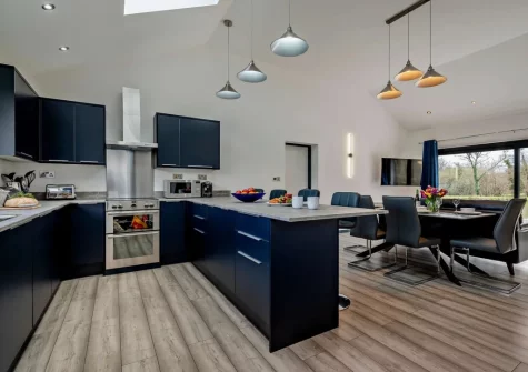 The kitchen at Kingfishers Retreat, Hopworthy