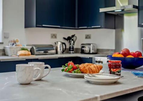 The kitchen at Kingfishers Retreat, Hopworthy