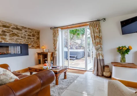 The living room at Kings Stable Barn, Bishop's Tawton