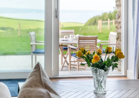 The living area at Kingsland Barn, Greencliff Farm, Abbotsham