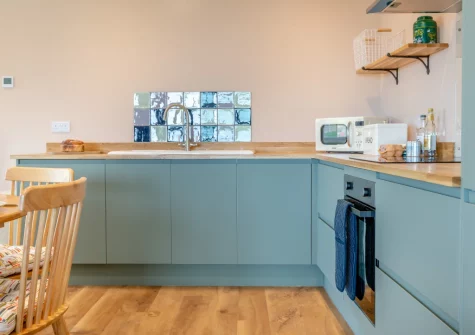 The kitchen at Kingsland Barn, Greencliff Farm, Abbotsham