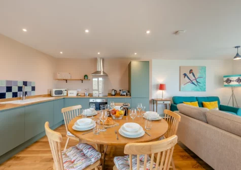 The kitchen & dining area at Kingsland Barn, Greencliff Farm, Abbotsham