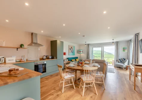 The kitchen & dining area at Kingsland Barn, Greencliff Farm, Abbotsham