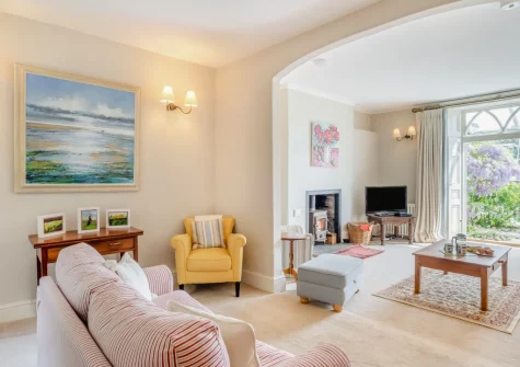 The living room at Kits House at Mixtow Creek, Lanteglos