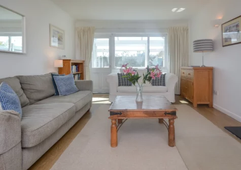 The living room at Kittiwake, Constantine Bay