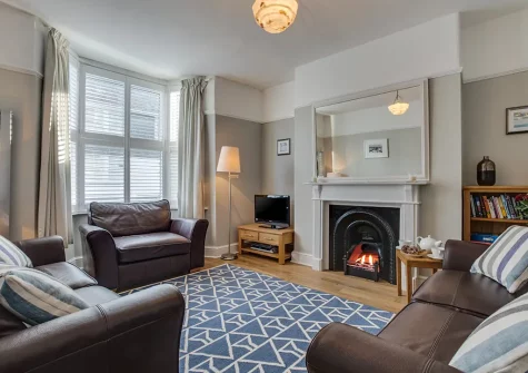 The living room at Kittiwake, Padstow