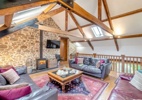 The living area at Knaworthy, Frithelstock Stone