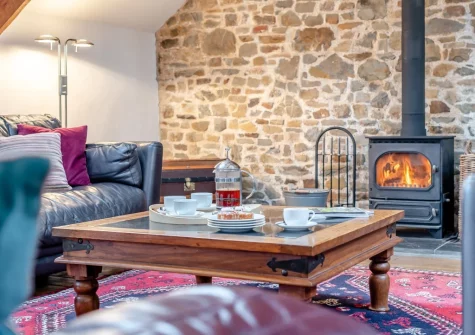 The living area at Knaworthy, Frithelstock Stone