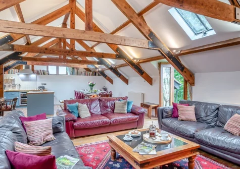 The living area at Knaworthy, Frithelstock Stone