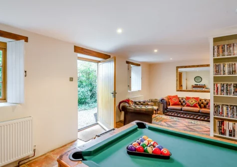 The snug & games room at Knaworthy, Frithelstock Stone