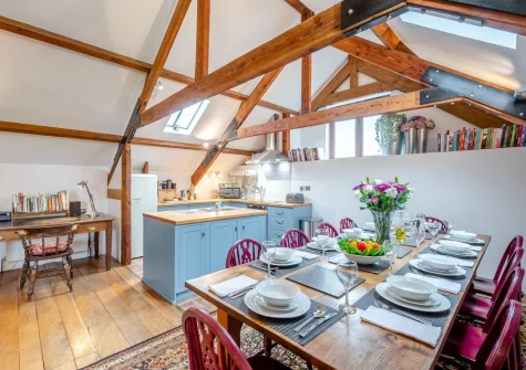 The kitchen & dining area at Knaworthy, Frithelstock Stone