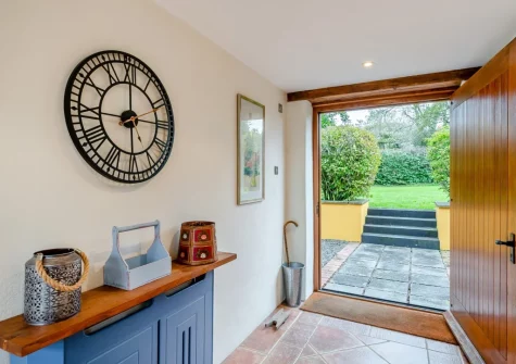 The entrance hallway at Knaworthy, Frithelstock Stone