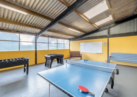 The large games barn at Knaworthy, Frithelstock Stone