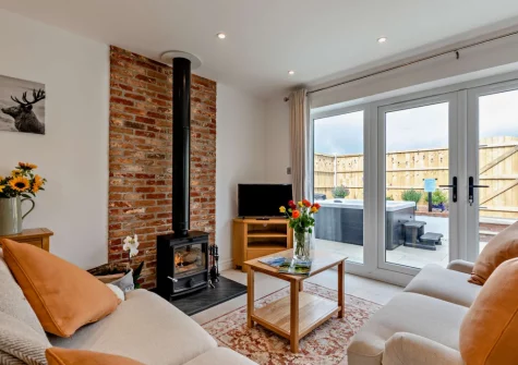 The living area at Kosi Kot, South Molton