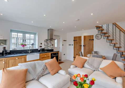 The living, dining area & kitchen at Kosi Kot, South Molton