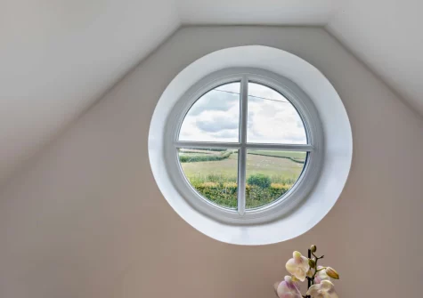 The view from bedroom #2 at Kosi Kot, South Molton