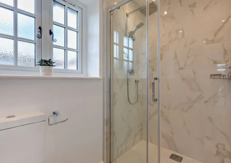 The shower room at Kosi Kot, South Molton