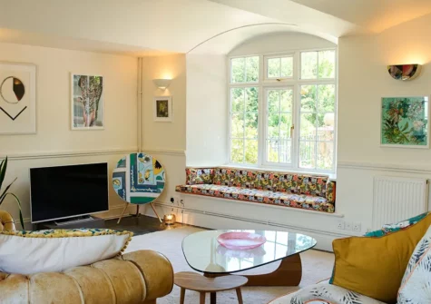 The living room at La Loggia, St Ives