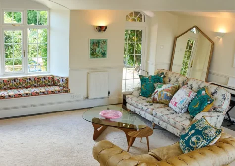 The living room at La Loggia, St Ives