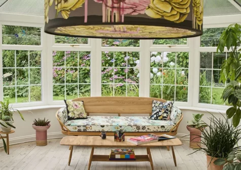 The conservatory sitting area at La Loggia, St Ives