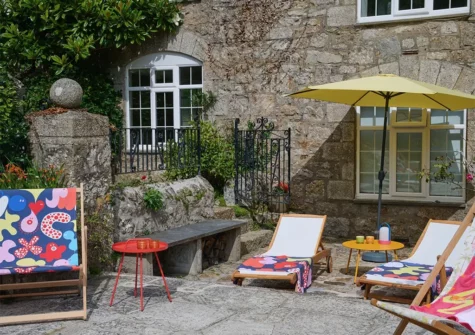 The patio at La Loggia, St Ives
